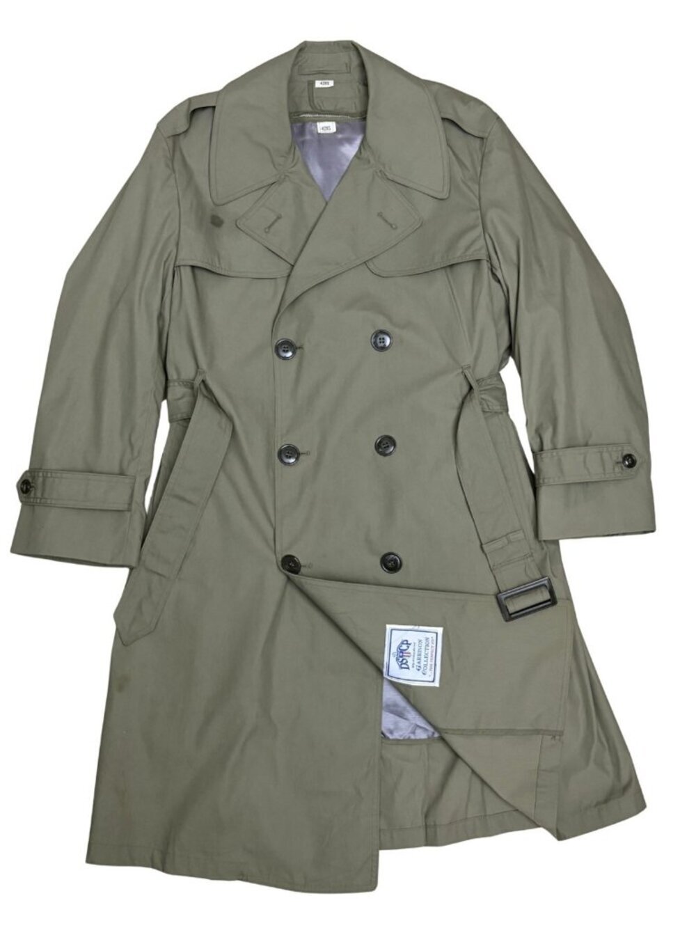 US ARMY NAVY MARINES DSCP Trench Coat Garrison Collection Rain Jacket Mens Large